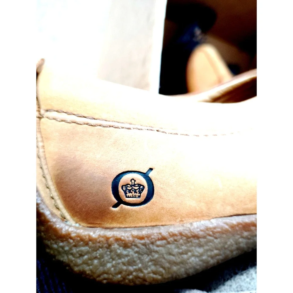 Born Shoes Women 8.5M Tan Nubuck Leather Comfort Slip On Split Toe Clogs Loafers
